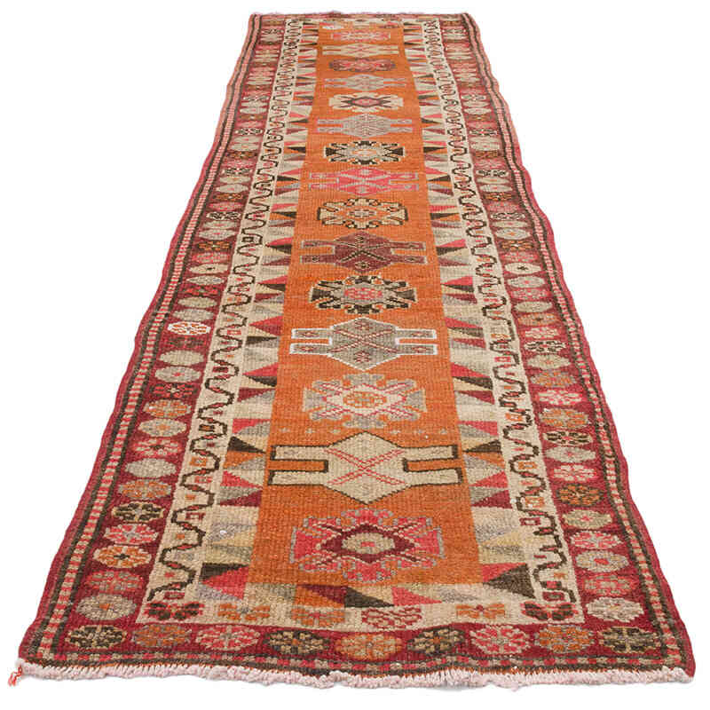 Vintage Tribal Runner Rug - 2' 11" x 10' 11" (35" x 131") - K0070908