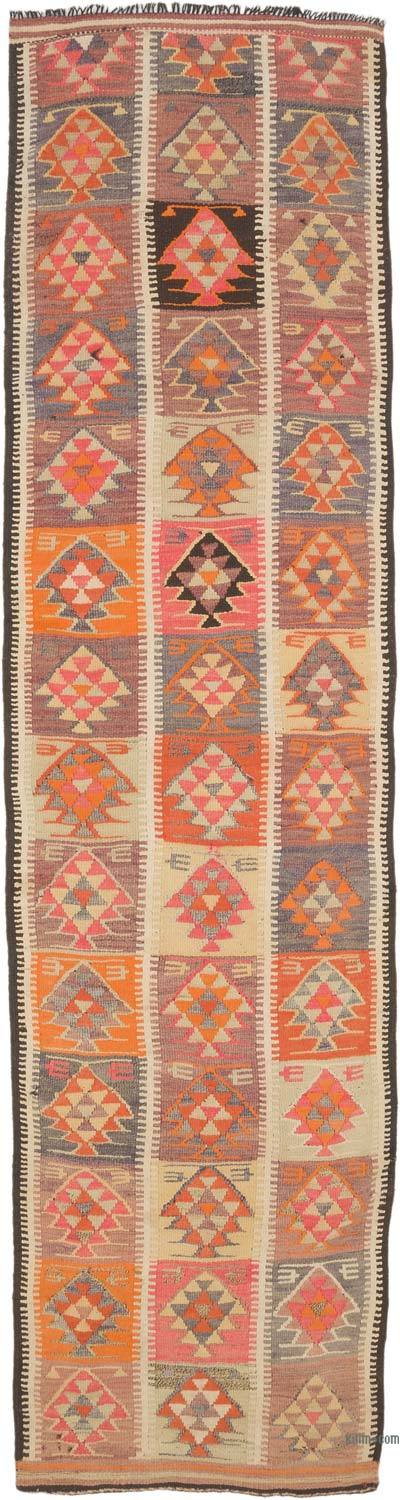 Vintage Anadolu Kilim Yolluk - 94 cm x 350 cm