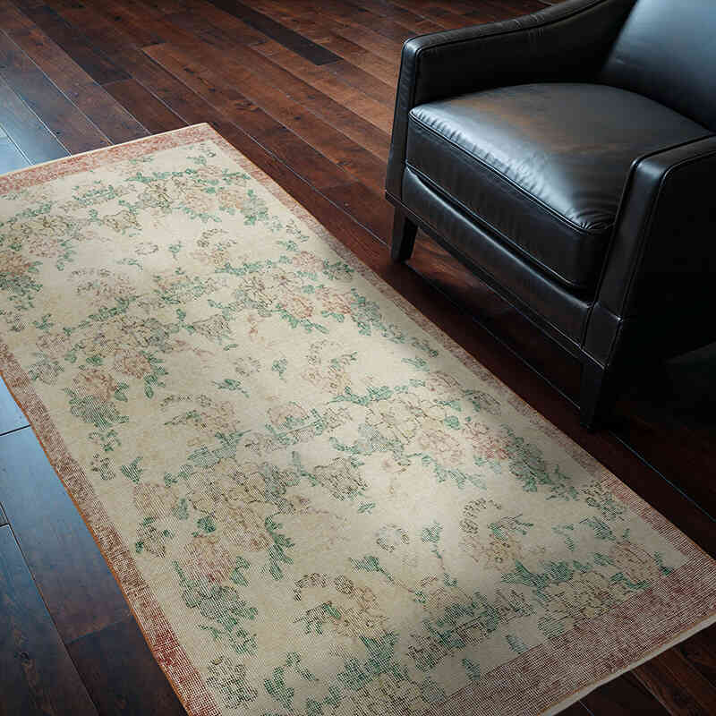 El Dokuma Vintage Halı - 107 cm x 196 cm - K0070943