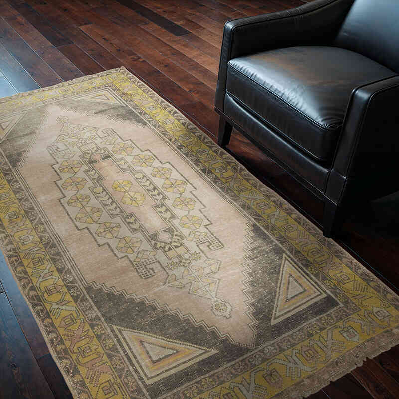 El Dokuma Vintage Halı - 117 cm x 194 cm - K0070945