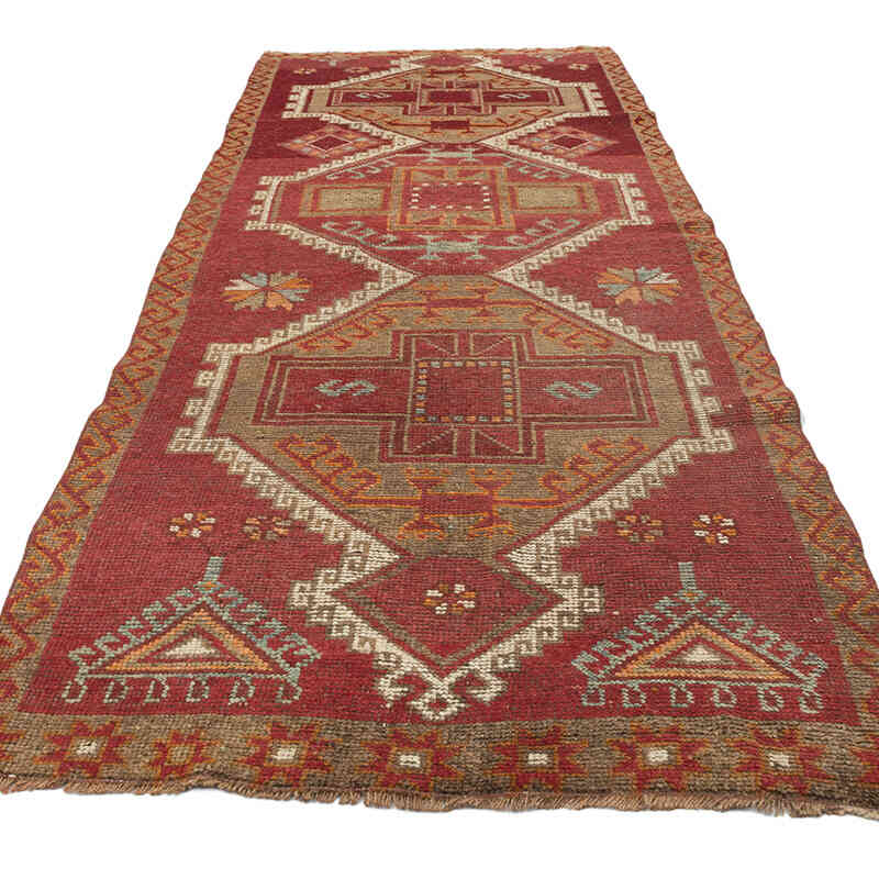 Vintage Turkish Hand-Knotted Runner - 4'  x 10' 5" (48" x 125") - K0070952