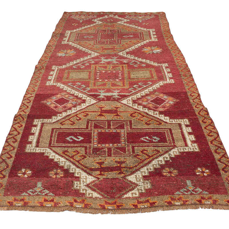 Vintage Turkish Hand-Knotted Runner - 4'  x 10' 5" (48" x 125") - K0070952