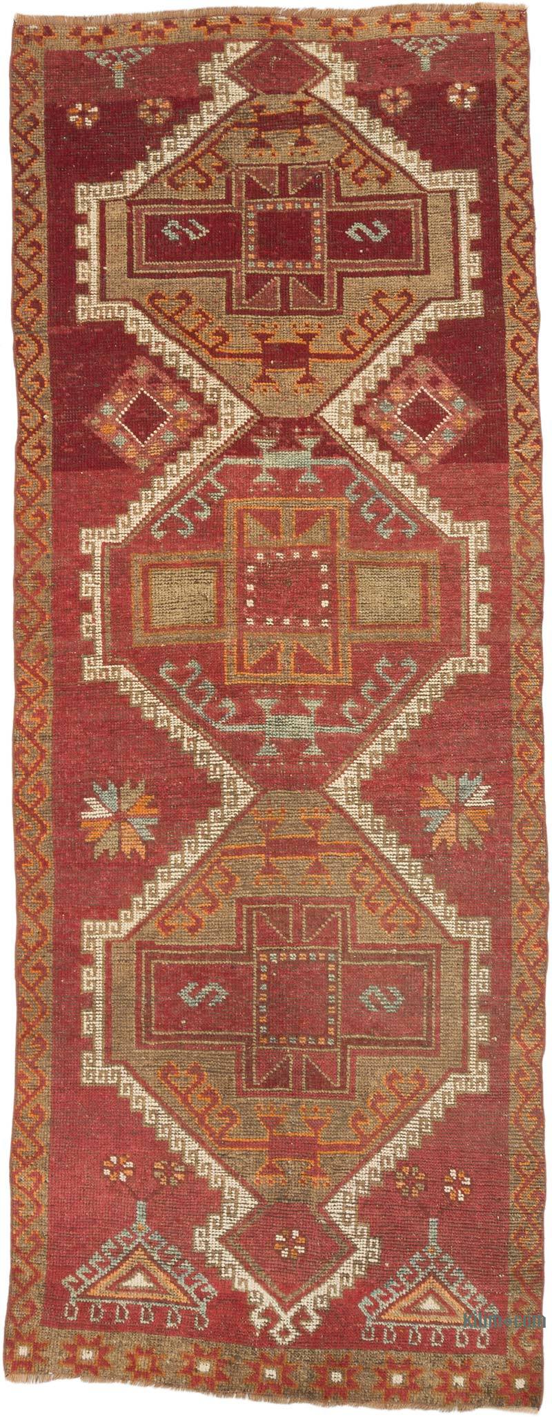 Vintage Turkish Hand-Knotted Runner - 4'  x 10' 5" (48" x 125") - K0070952