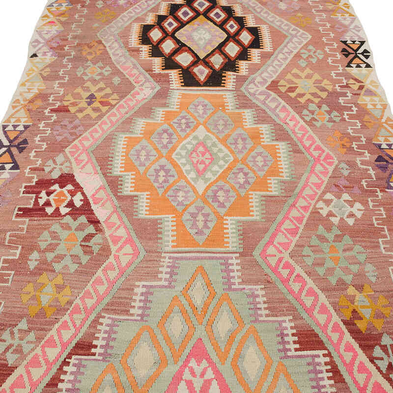 Vintage Tribal Kilim Runner - 4' 6" x 10' 10" (54" x 130") - K0070982