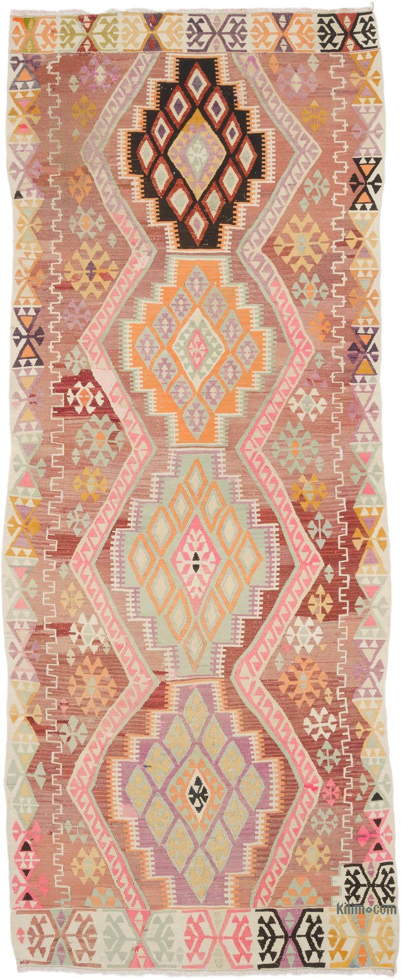 Vintage Tribal Kilim Runner - 4' 6" x 10' 10" (54" x 130") - K0070982