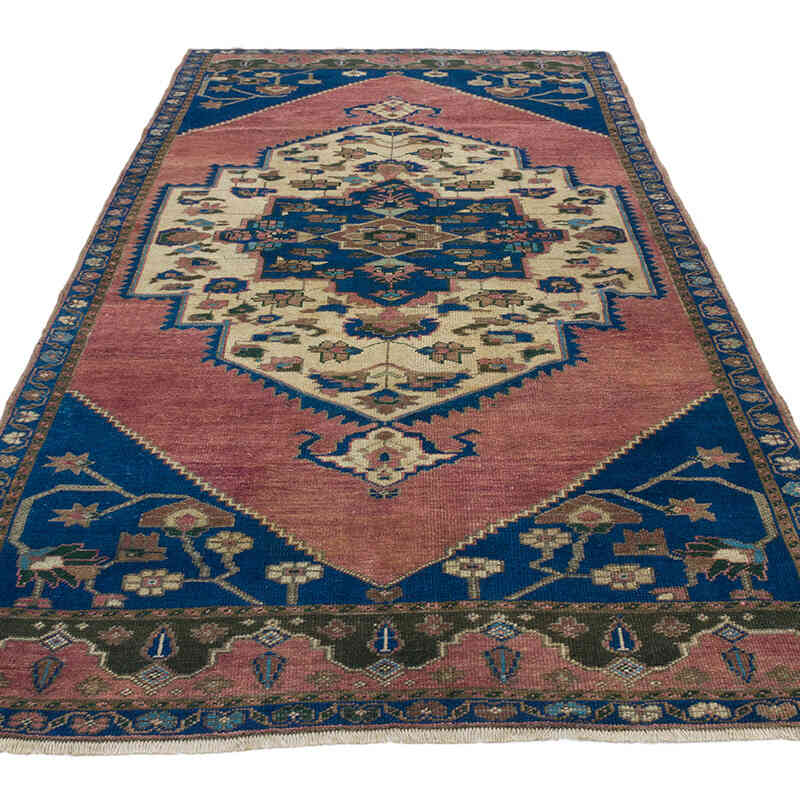 Alfombra Vintage Turca Anudada a Mano - 127 cm x 261 cm - K0070984