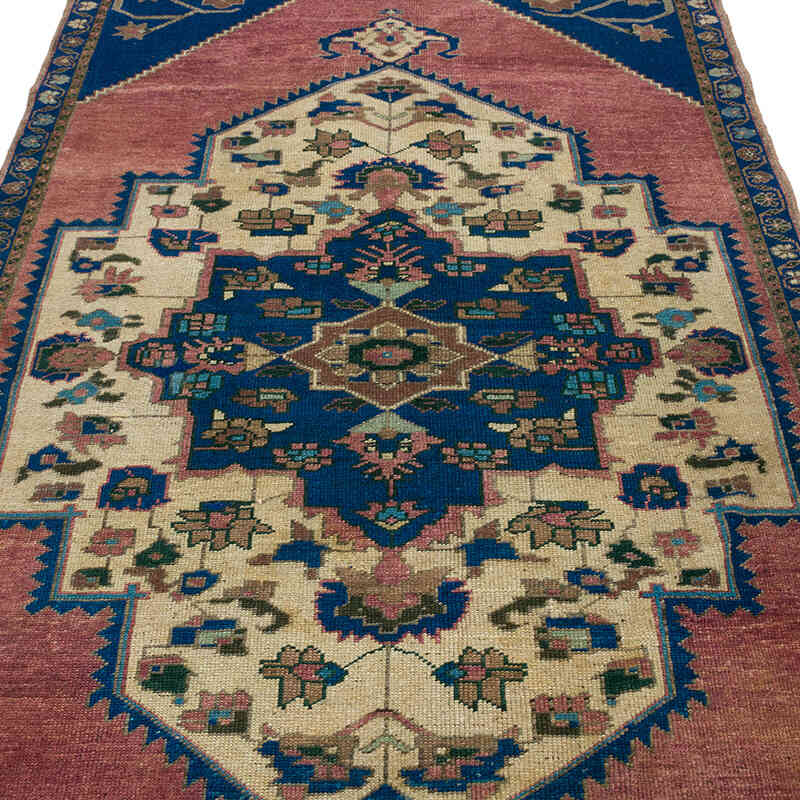 Alfombra Vintage Turca Anudada a Mano - 127 cm x 261 cm - K0070984