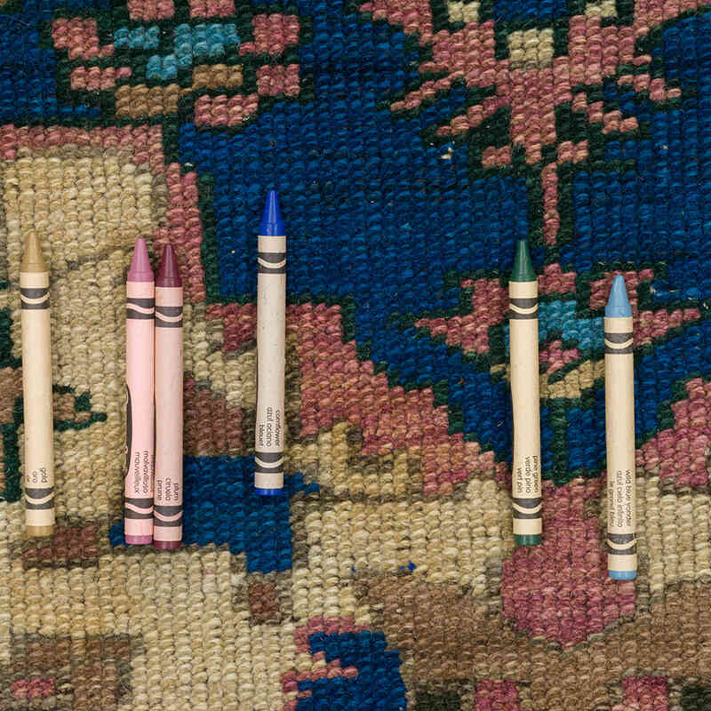 Alfombra Vintage Turca Anudada a Mano - 127 cm x 261 cm - K0070984