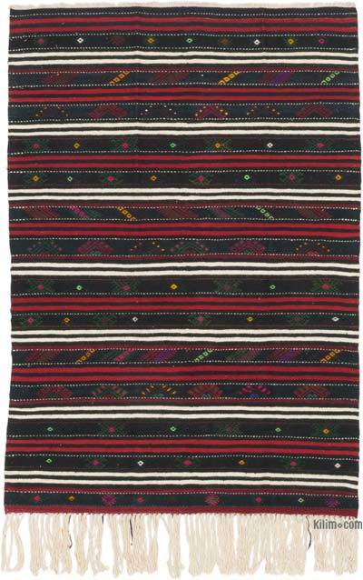 Vintage Turkish Kilim Rug - 3' 7" x 5' 1" (43" x 61")