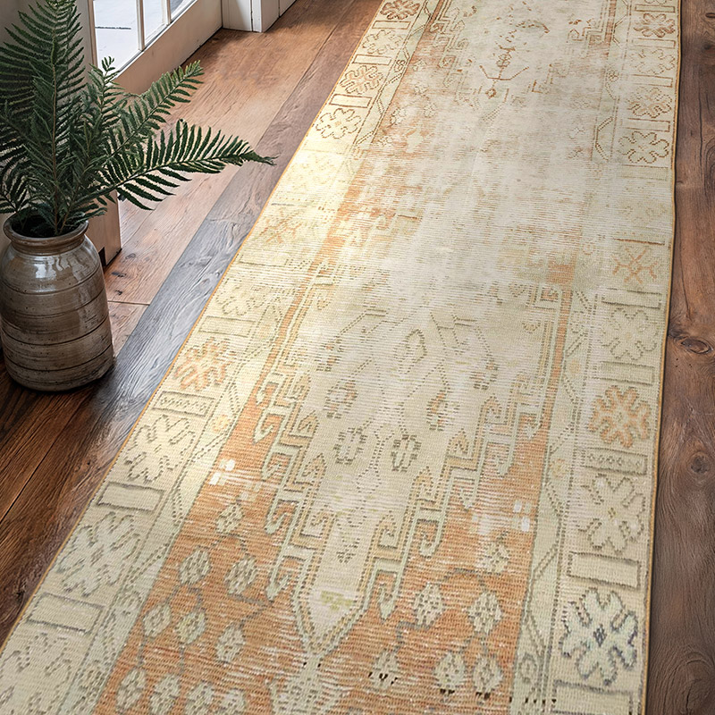 Vintage Turkish Hand-Knotted Runner - 3' 2" x 10' 5" (38" x 125") - K0071019
