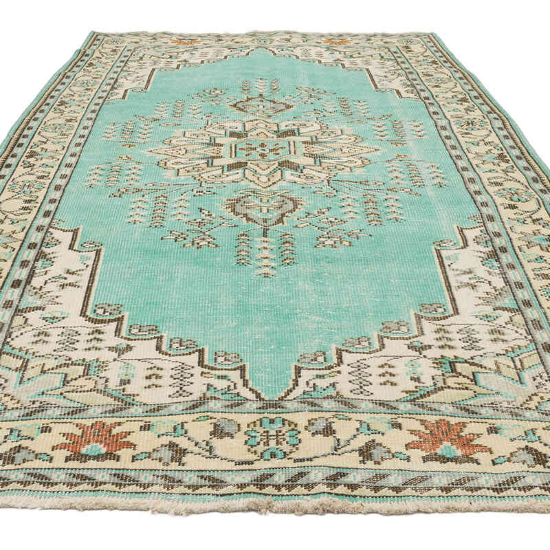 Alfombra Vintage Turca Anudada a Mano - 185 cm x 305 cm - K0071024