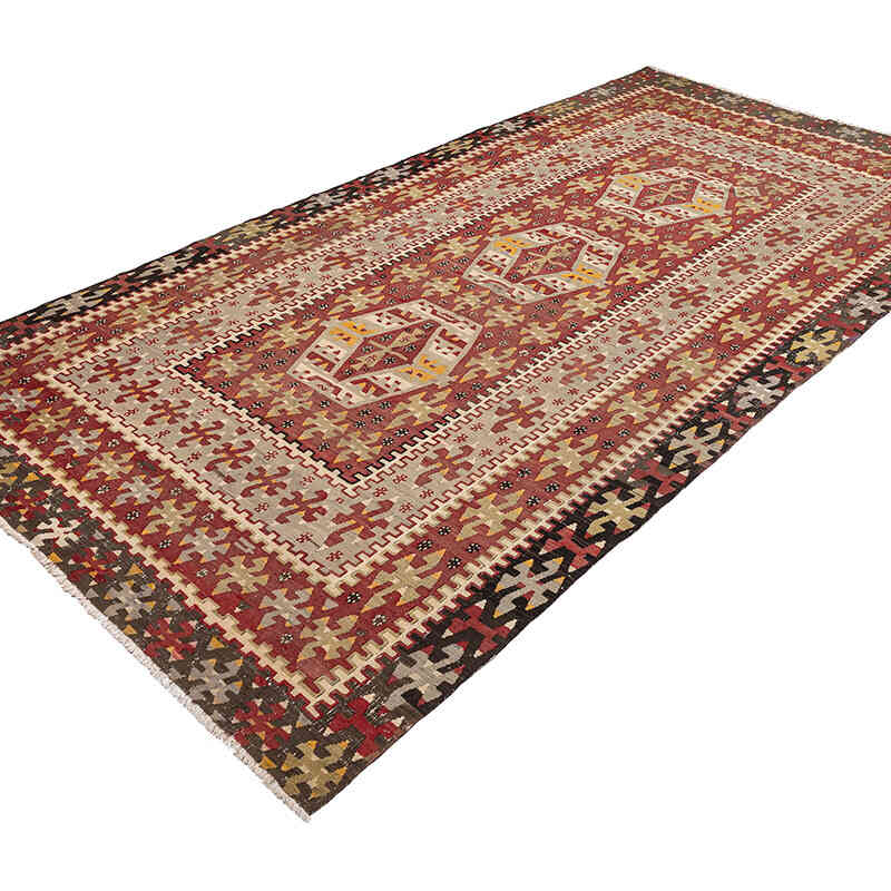 Vintage Esme Kilim Rug - 5' 4" x 10' 5" (64" x 125") - K0071033