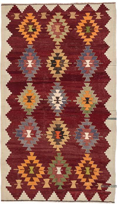 Vintage Denizli Kilim Rug - 5'  x 8' 6" (60" x 102")
