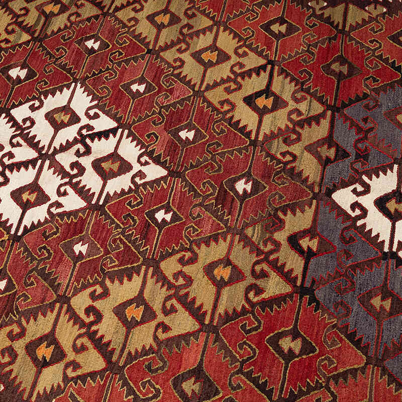 Vintage Sivrihisar Kilim Rug - 5' 2" x 13'  (62" x 156") - K0071043