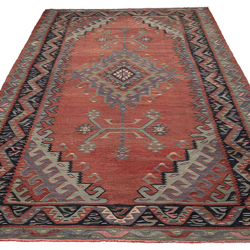 Vintage Oushak Kilim Rug - 5' 9" x 9' 9" (69" x 117") - K0071051