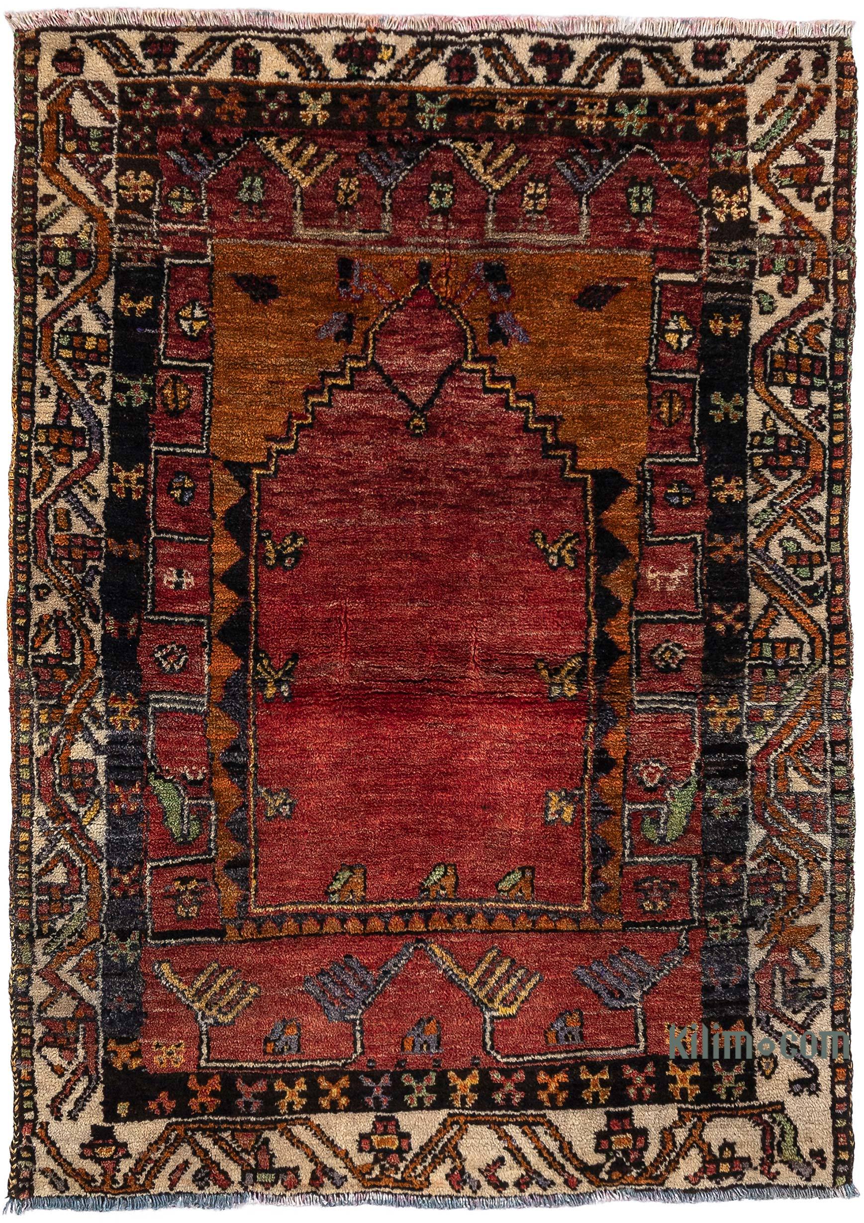 Turkish Kelim Slit-weave Prayer Rug., 864119