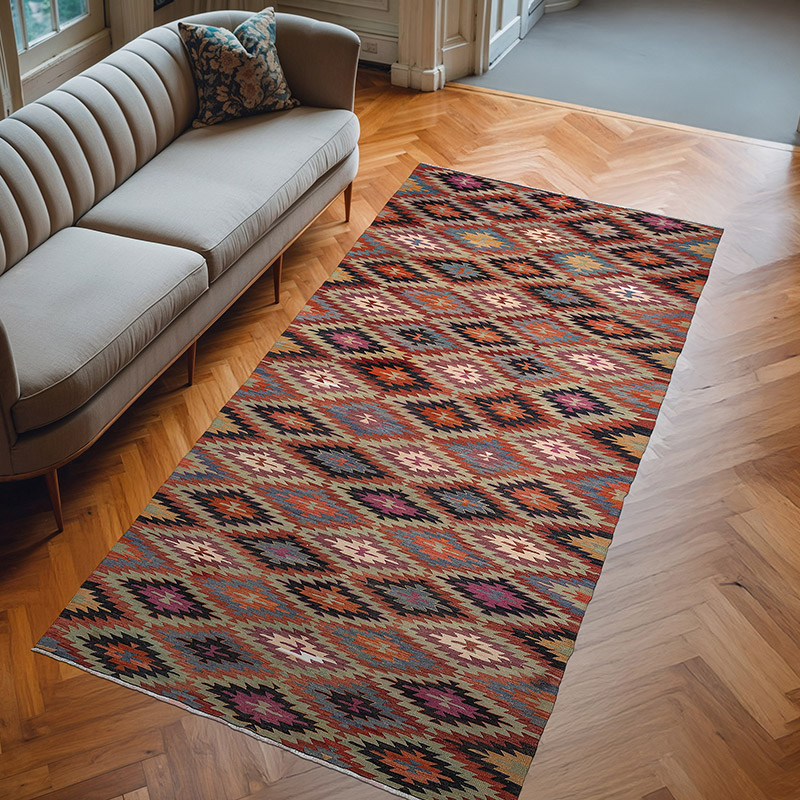 Alfombra Vintage Afyon Kilim - 156 cm x 316 cm - K0071091