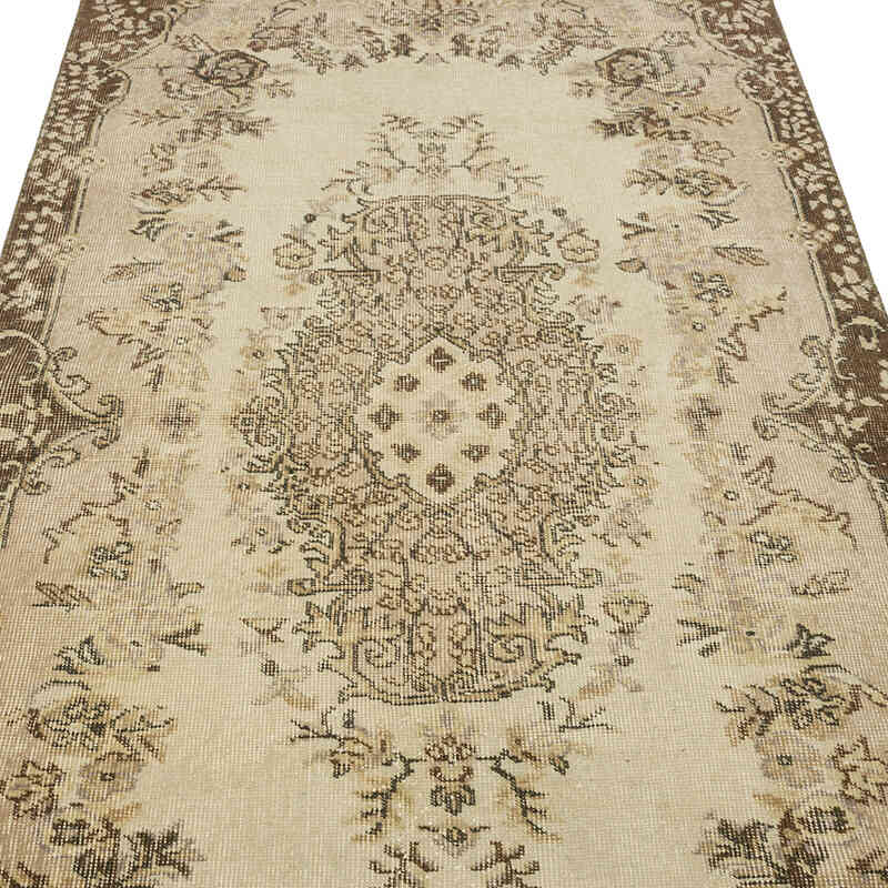 Alfombra Vintage Turca Anudada a Mano - 116 cm x 208 cm - K0071103