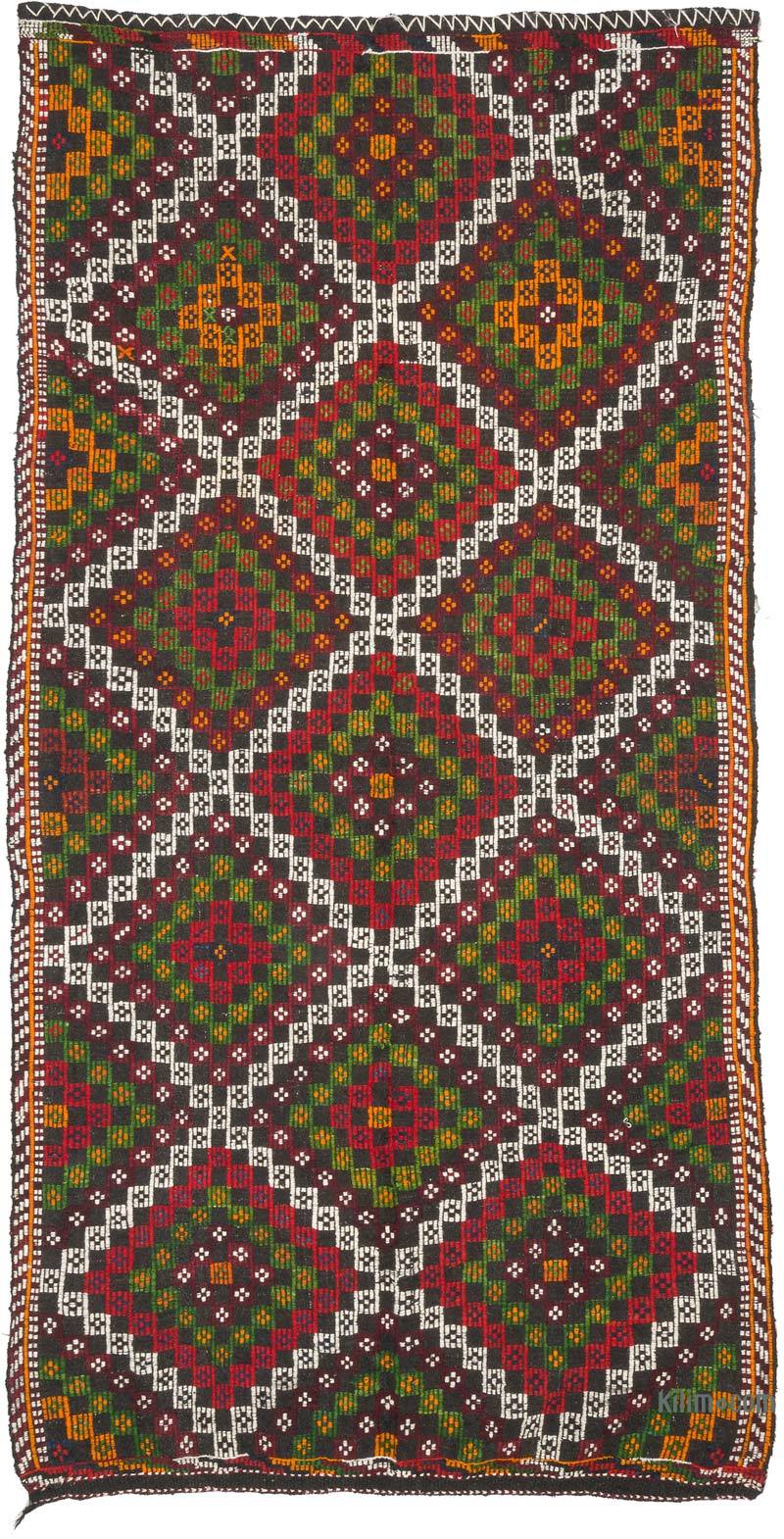 Vintage Anatolian Jijim Rug - 5'  x 9' 7" (60" x 115") - K0071117