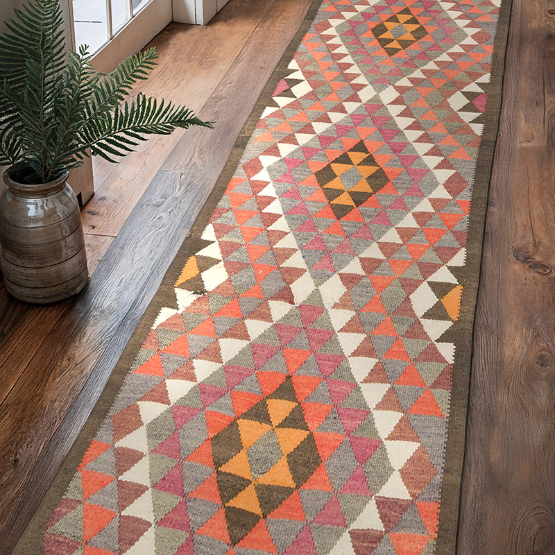 Vintage Anadolu Kilim Yolluk - 94 cm x 364 cm - K0071130