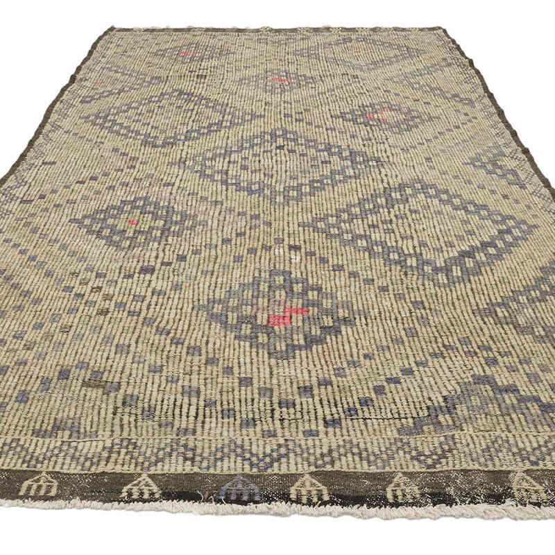 Vintage Anatolian Jijim Rug - 5' 11" x 10' 8" (71" x 128") - K0071132