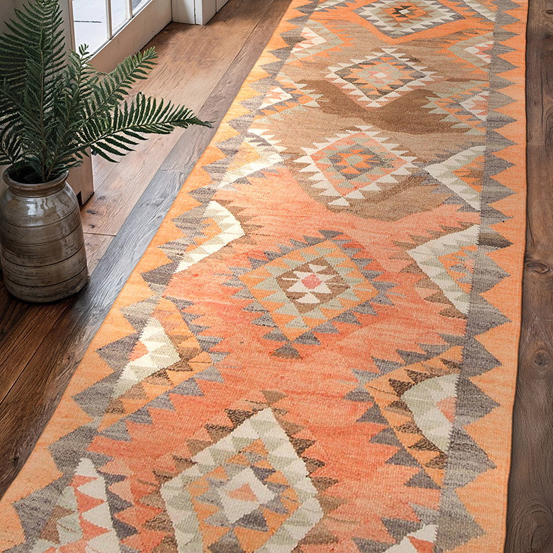 Alfombra Kilim Tribal Vintage - 97 cm x 317 cm - K0071139
