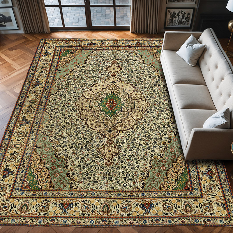 Vintage Hand-Knotted Oriental Rug - 9' 4" x 12' 9" (112" x 153") - K0071155