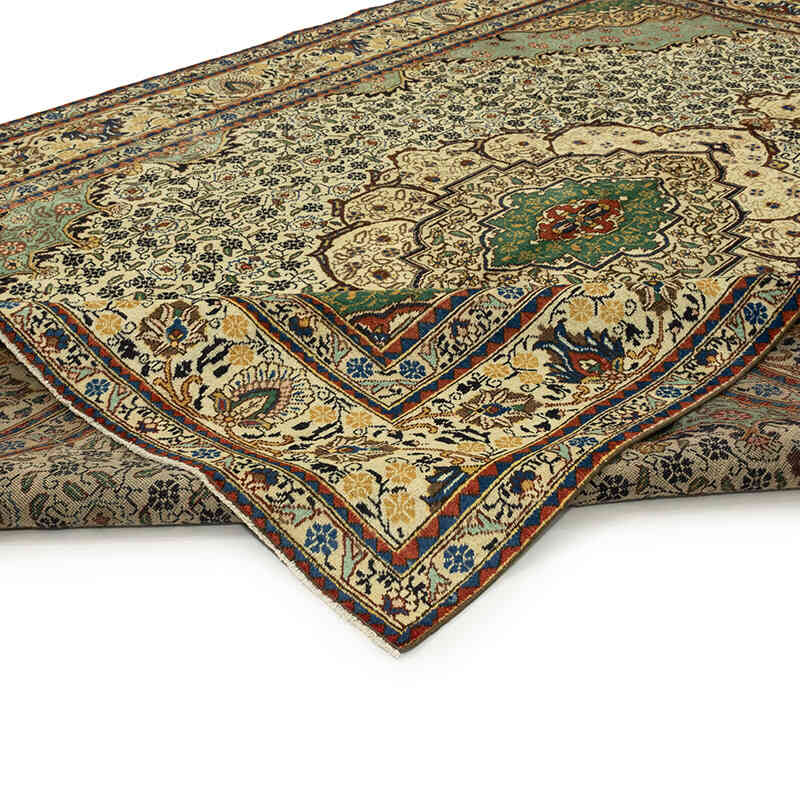Vintage Hand-Knotted Oriental Rug - 9' 4" x 12' 9" (112" x 153") - K0071155