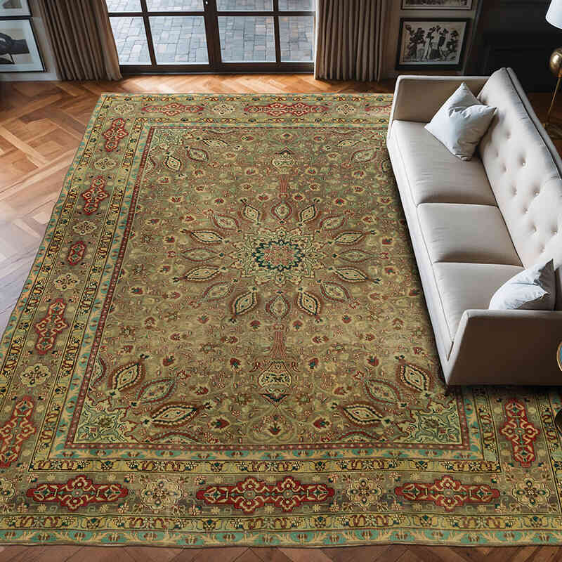 El Dokuma Vintage Halı - 295 cm x 393 cm - K0071159