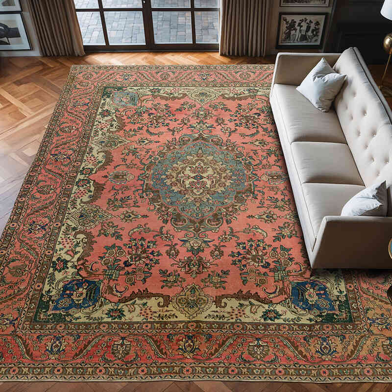 Alfombra Oriental Vintage Anudada a Mano - 301 cm x 385 cm - K0071162