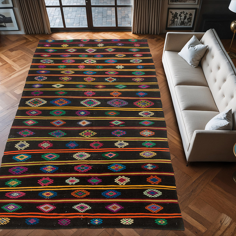 Alfombra Vintage Anatolian Kilim - 210 cm x 390 cm - K0071188