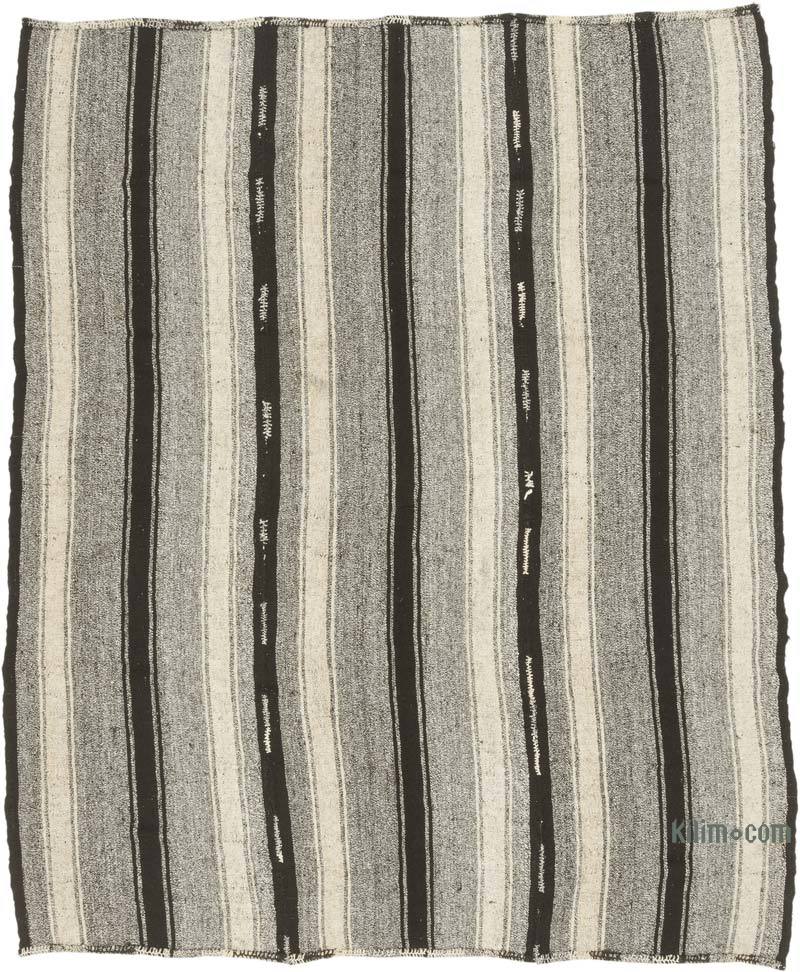 Vintage Turkish Kilim Rug - 6' 5" x 7' 9" (77" x 93") - K0071192