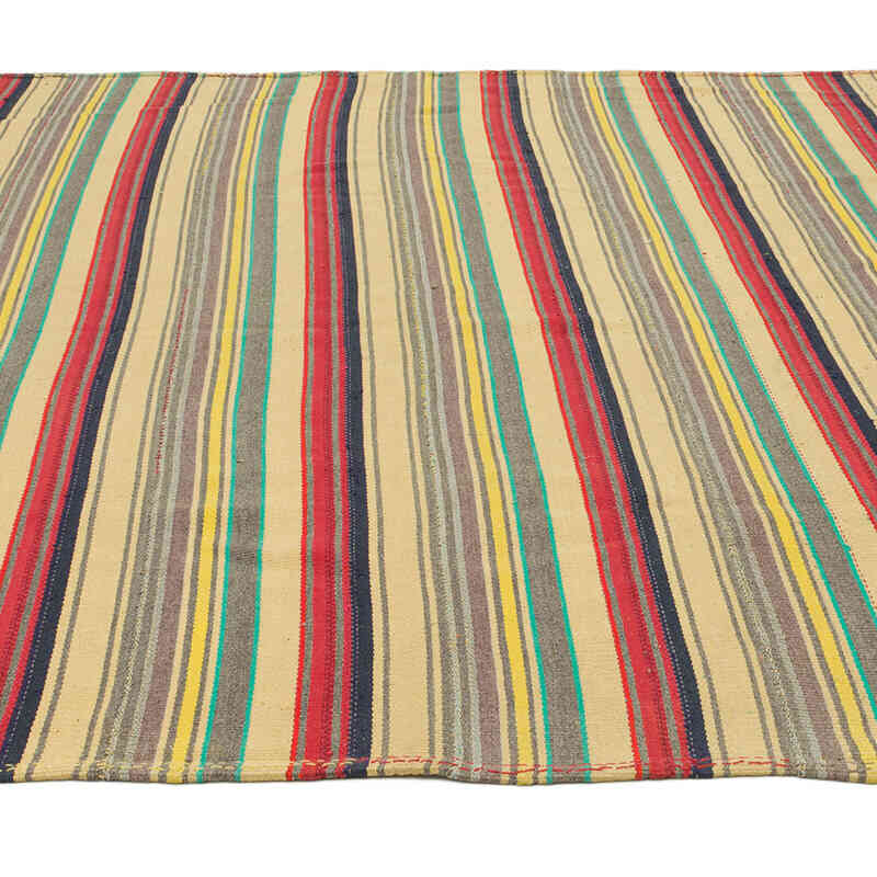 Vintage Turkish Kilim Rug - 6' 8" x 7' 7" (80" x 91") - K0071198