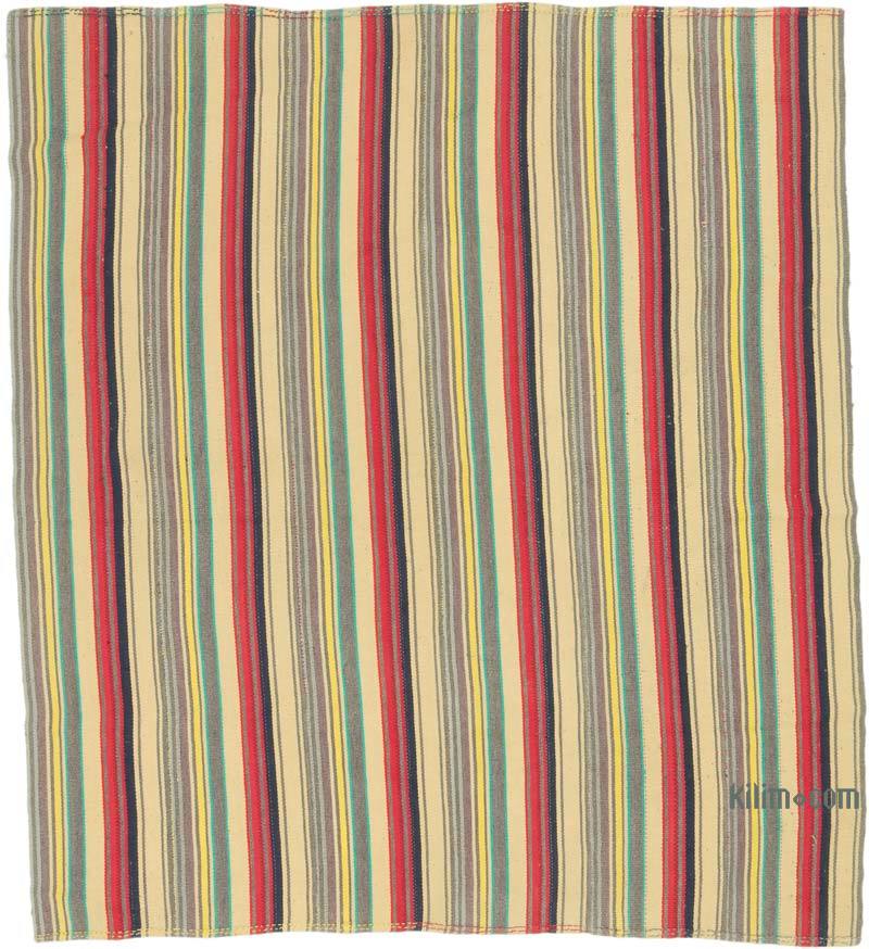 Vintage Turkish Kilim Rug - 6' 8" x 7' 7" (80" x 91") - K0071198