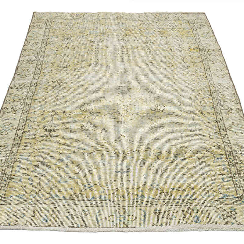 Alfombra Vintage Turca Anudada a Mano - 102 cm x 190 cm - K0071217