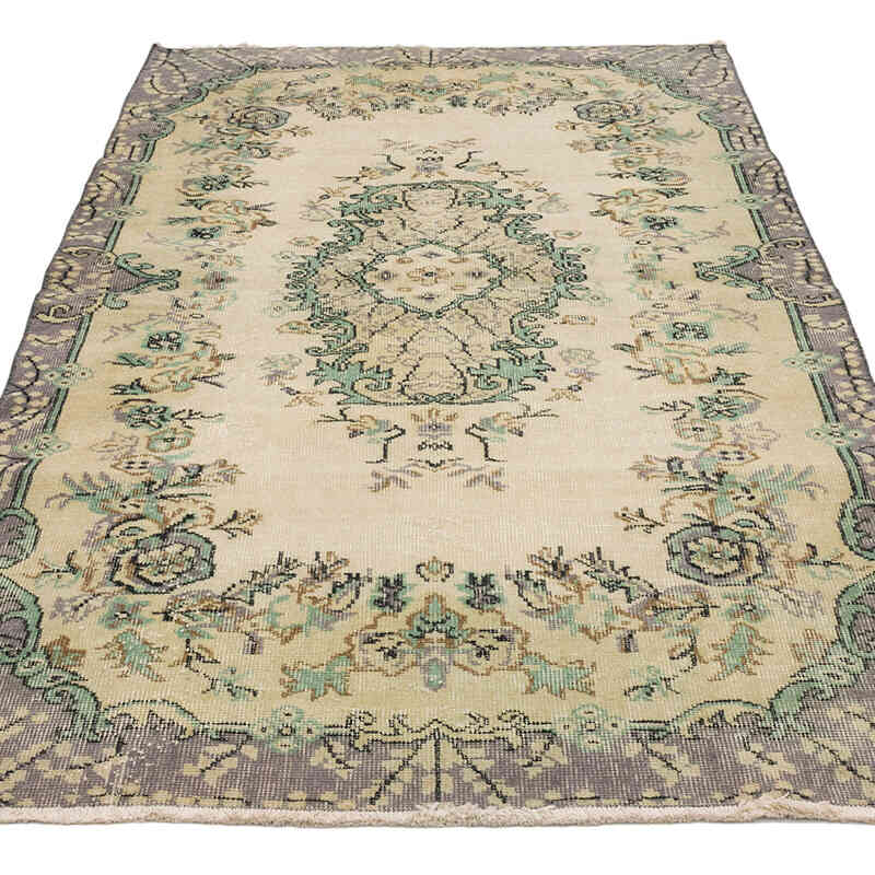 Alfombra Vintage Turca Anudada a Mano - 115 cm x 204 cm - K0071224