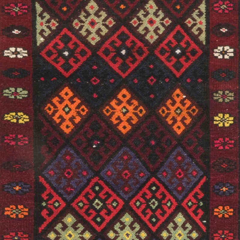 Vintage Tribal Runner Rug - 2' 11" x 13' 7" (35" x 163") - K0071226