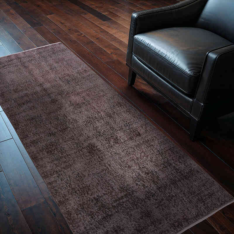 Over-dyed Vintage Hand-Knotted Turkish Runner - 2' 11" x 6' 5" (35" x 77") - K0071231