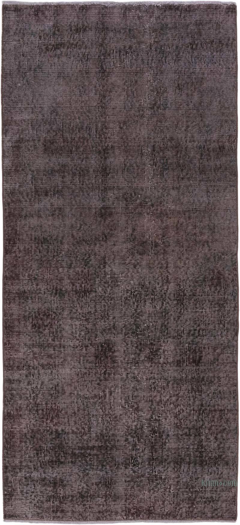 Over-dyed Vintage Hand-Knotted Turkish Runner - 2' 11" x 6' 5" (35" x 77") - K0071231