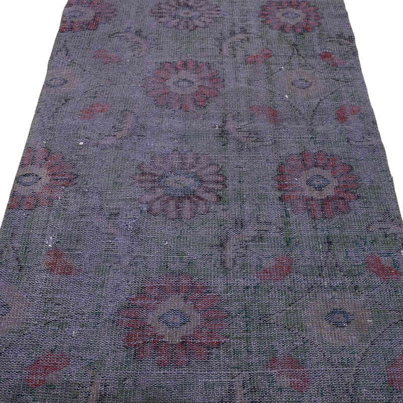 Over-dyed Vintage Hand-Knotted Turkish Runner - 3' 4" x 8'  (40" x 96") - K0071232