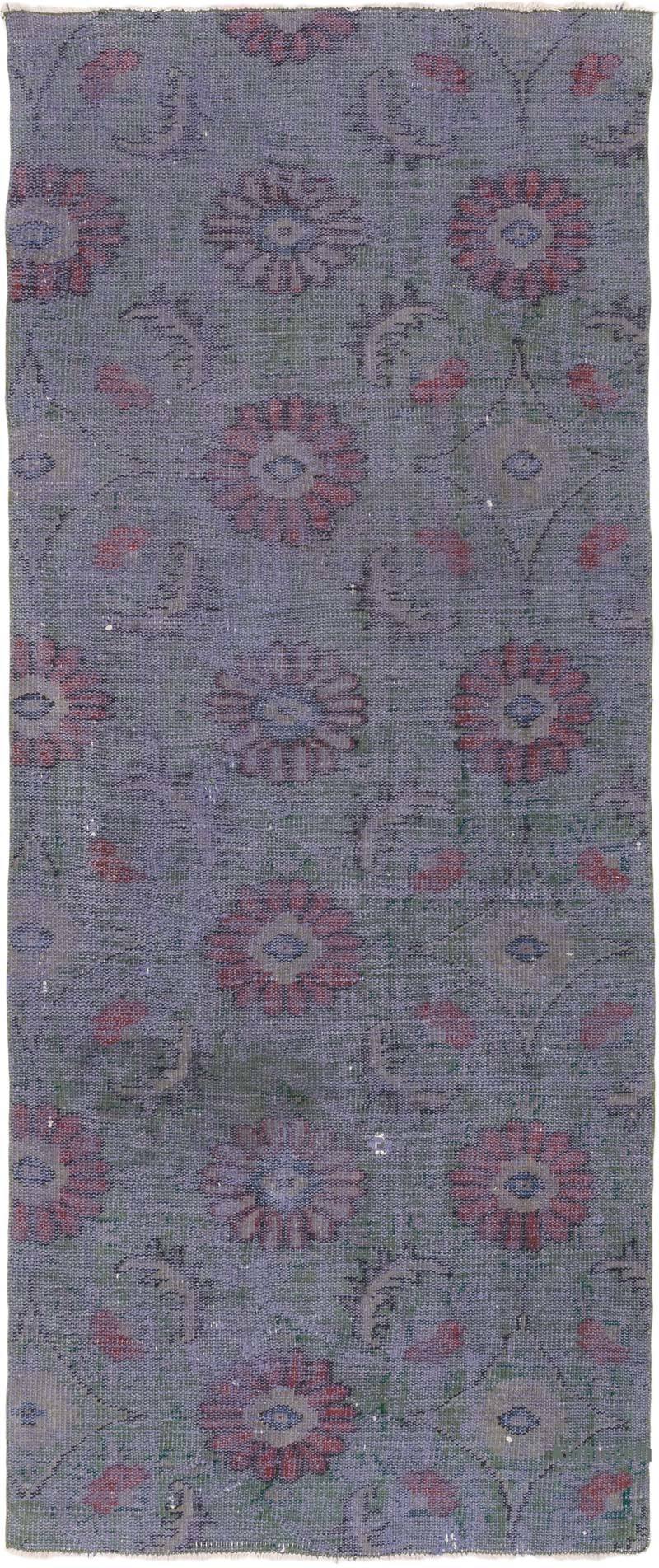 Over-dyed Vintage Hand-Knotted Turkish Runner - 3' 4" x 8'  (40" x 96") - K0071232