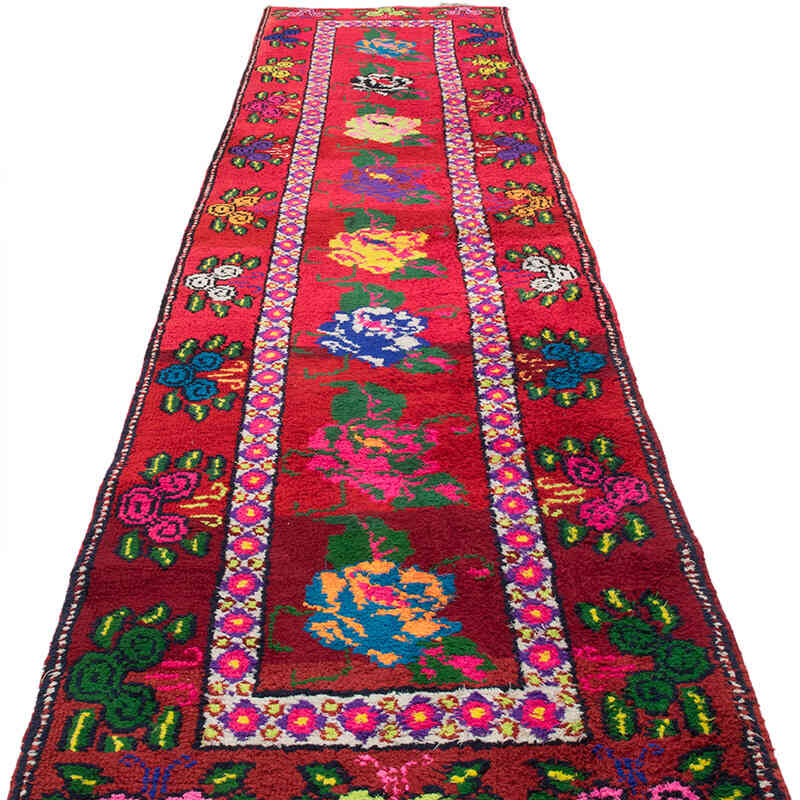 Vintage Tribal Runner Rug - 2' 10" x 11' 11" (34" x 143") - K0071233