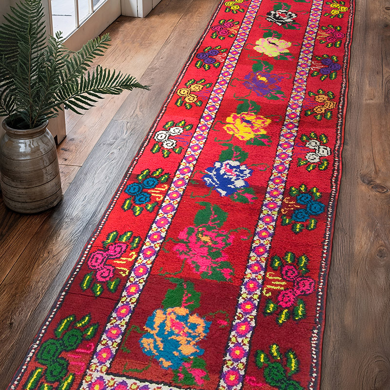 Vintage Tribal Runner Rug - 2' 10" x 11' 11" (34" x 143") - K0071233