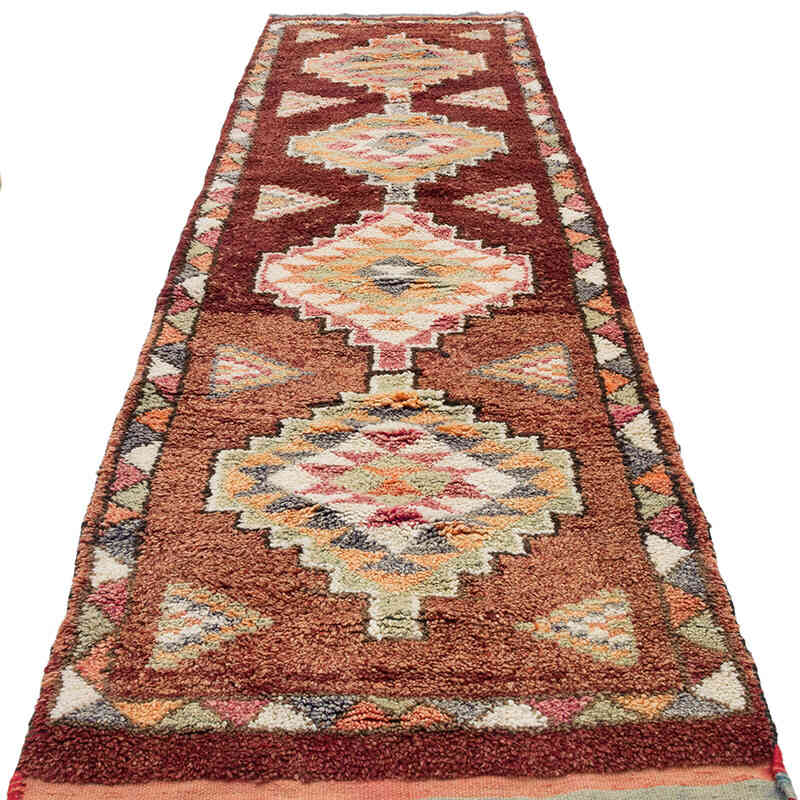 Vintage Tribal Runner Rug - 2' 10" x 10' 7" (34" x 127") - K0071244