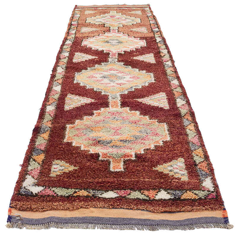 Vintage Tribal Runner Rug - 2' 10" x 10' 7" (34" x 127") - K0071244