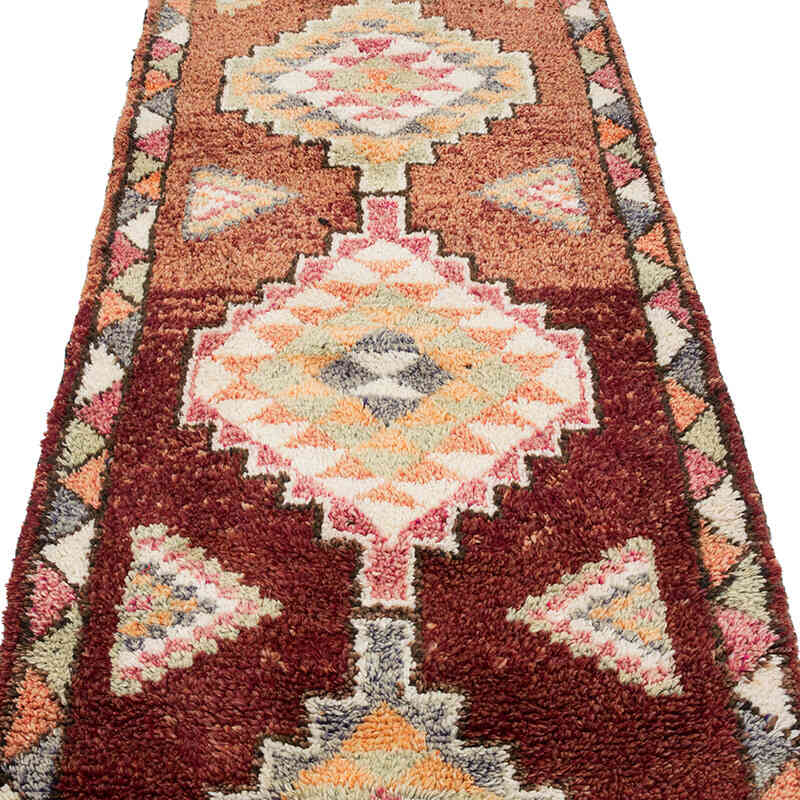 Vintage Tribal Runner Rug - 2' 10" x 10' 7" (34" x 127") - K0071244