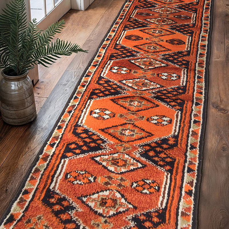 Vintage Tribal Runner Rug - 2' 11" x 11' 6" (35" x 138") - K0071246