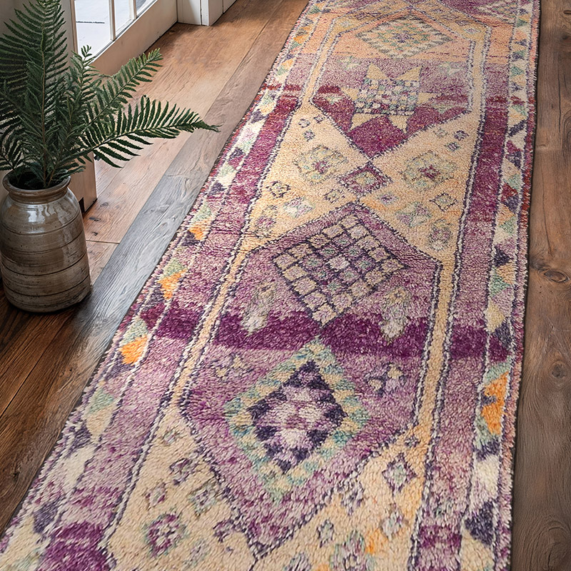 Vintage Tribal Runner Rug - 3' 1" x 11' 3" (37" x 135") - K0071252