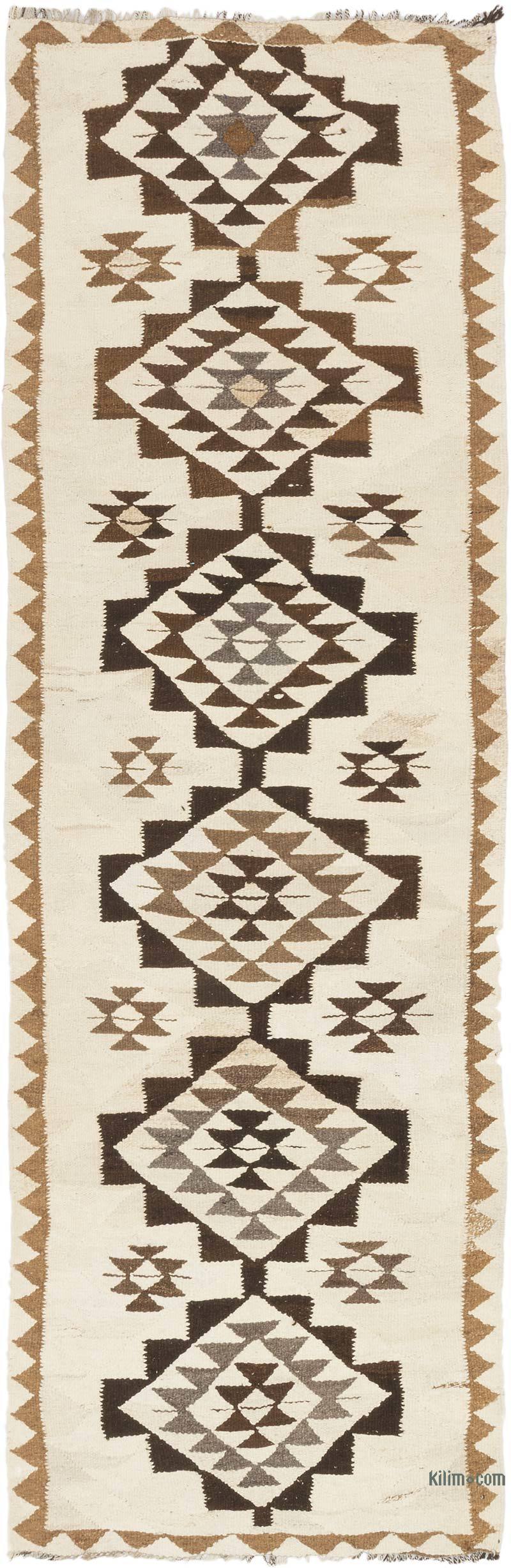 Vintage Anadolu Kilim Yolluk - 107 cm x 335 cm - K0071255