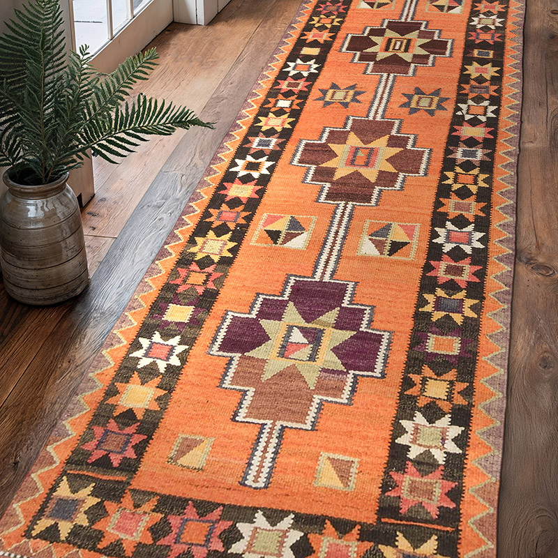 Vintage Anadolu Kilim Yolluk - 92 cm x 321 cm - K0071258